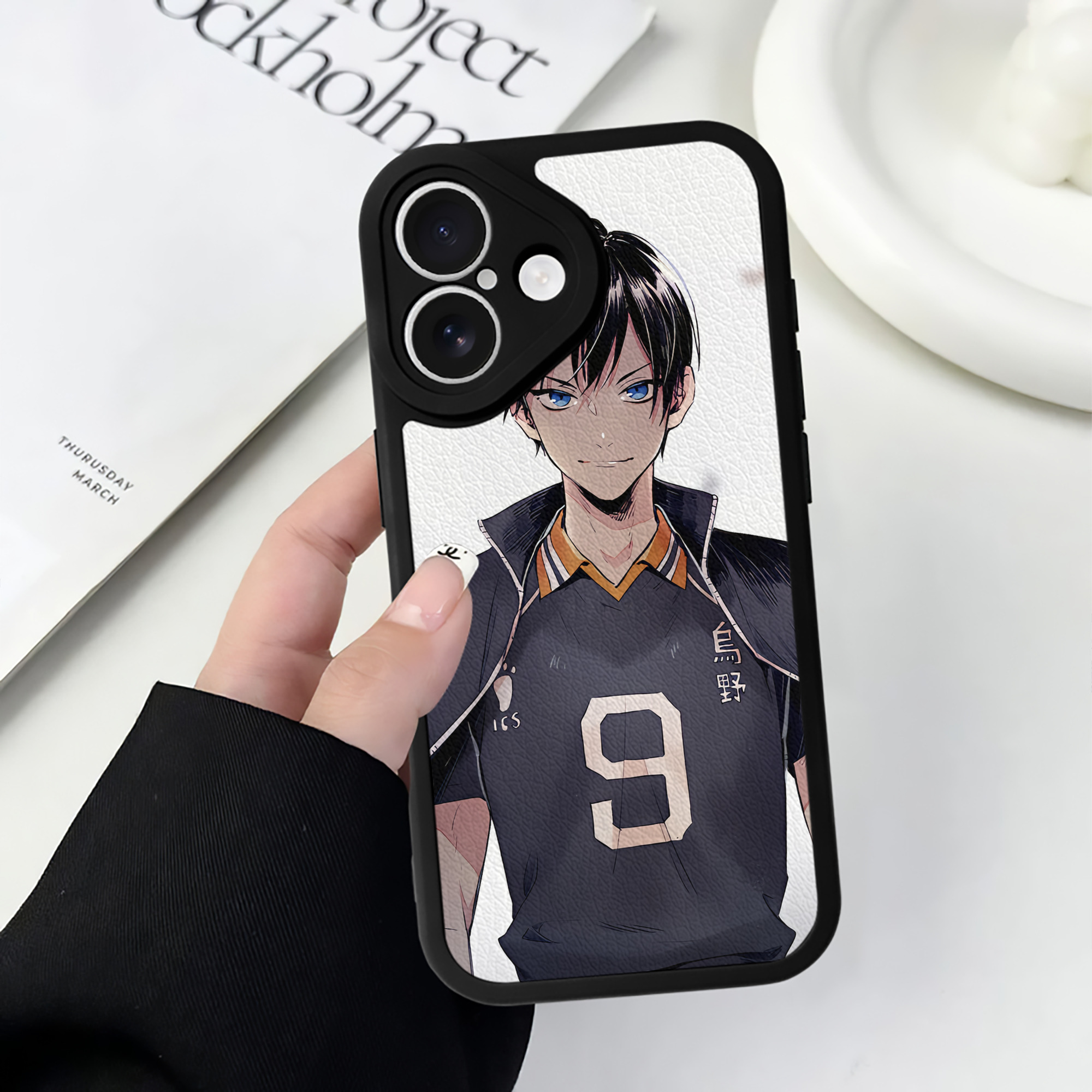 （画像用） ハイキュー!! Haikyu!! 【iPhone 16シリーズ対応】シリコンスマホケース（レザー調） 材質：シリコン
